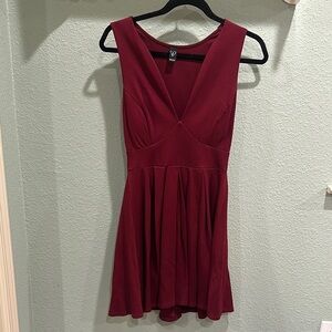 Burgundy Sleeveless Dress